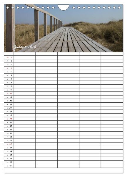 Produktbild: Familienplaner - Sylt (Wandkalender 2026 DIN A4 hoch), CALVENDO Monatskalender