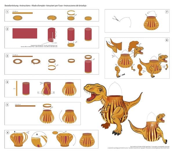 URSUS Laternenzeit Laternen-Bastelset TRex