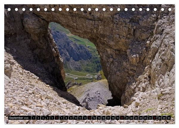 Produktbild: Sellagruppe - Traumhafte Ausblicke in den Dolomiten (Tischkalender 2026 DIN A5 quer), CALVENDO Monatskalender