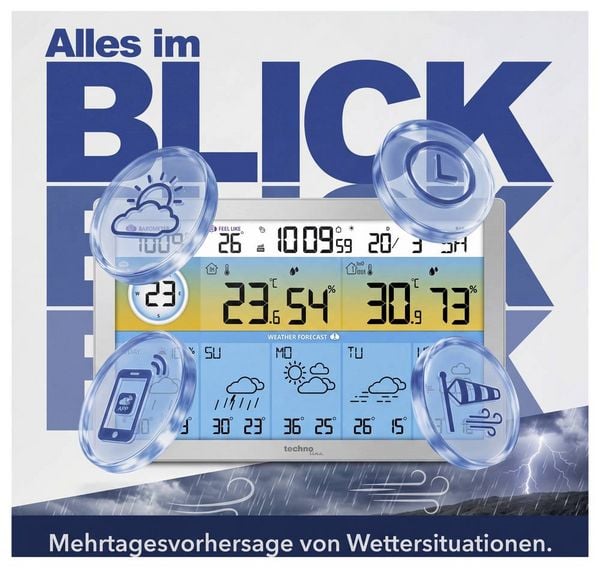 Produktbild: Techno Line WD2500 WD2500 Funk-Wetterstation Anzahl Sensoren max. 3