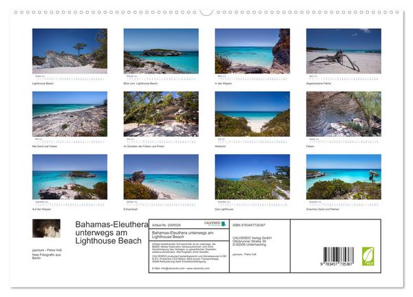 Produktbild: Bahamas-Eleuthera unterwegs am Lighthouse Beach (hochwertiger Premium Wandkalender 2026 DIN A2 quer), Kunstdruck in Hochglanz