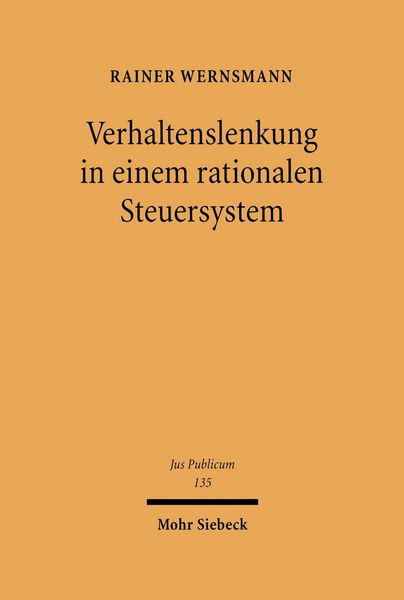 Produktbild: Verhaltenslenkung in einem rationalen Steuersystem