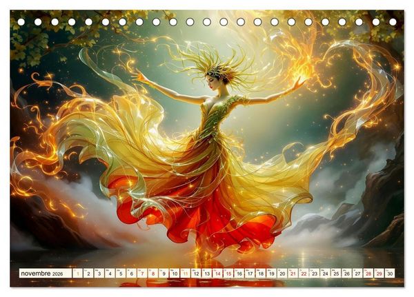 Produktbild: &Eacute;l&eacute;gance captivante (Calendrier de bureau 2026 DIN A5 vertical), CALVENDO calendrier mensuel