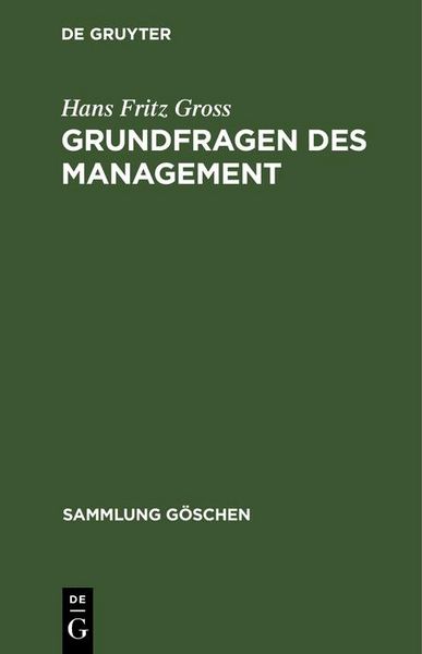 Produktbild: Grundfragen des Management