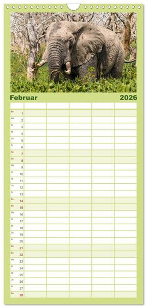 Produktbild: Familienplaner 2026 - Uganda - ein Land der Vielfalt mit 5 Spalten (Wandkalender, 21 x 45 cm) CALVENDO