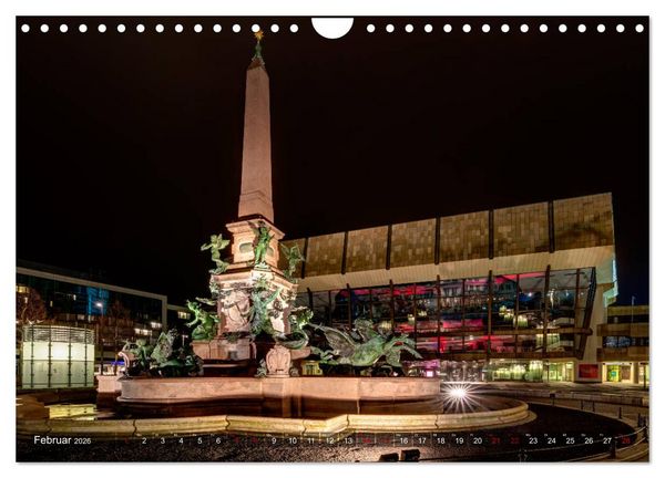 Produktbild: Nachts in Leipzig (Wandkalender 2026 DIN A4 quer), CALVENDO Monatskalender