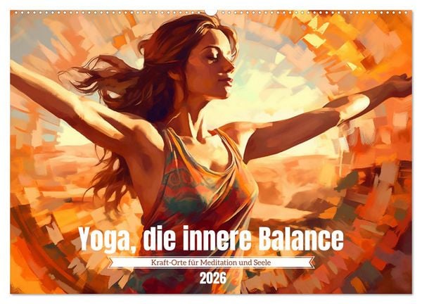 Yoga, die innere Balance (Wandkalender 2026 DIN A2 quer), CALVENDO Monatskalender