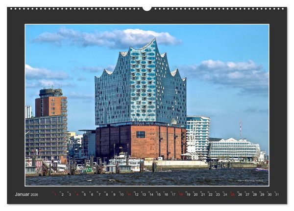 Produktbild: Die Elbphilharmonie Hamburg (Wandkalender 2026 DIN A2 quer), CALVENDO Monatskalender