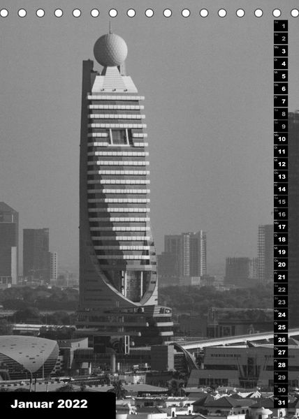 Produktbild: Dubai in schwarz wei&szlig; (Tischkalender 2022 DIN A5 hoch)