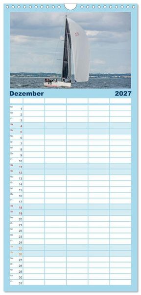 Produktbild: Familienplaner 2027 - Segelboote - Eleganz in Vollendung mit 5 Spalten (Wandkalender, 21 x 45 cm) CALVENDO
