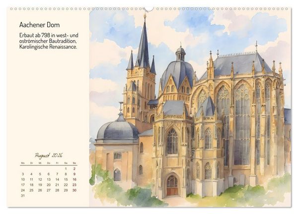 Produktbild: Deutschlands sch&ouml;nste Kirchen (hochwertiger Premium Wandkalender 2026 DIN A2 quer), Kunstdruck in Hochglanz