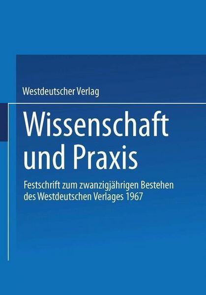 Produktbild: Wissenschaft und Praxis