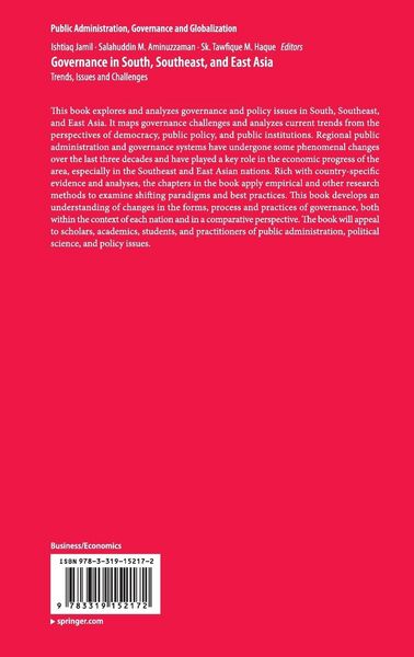 Produktbild: Governance in South, Southeast, and East Asia