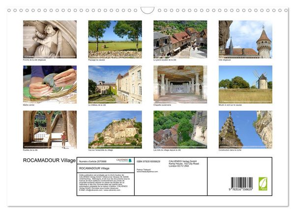 Produktbild: ROCAMADOUR Village (Calendrier mural 2026 DIN A3 vertical), CALVENDO calendrier mensuel