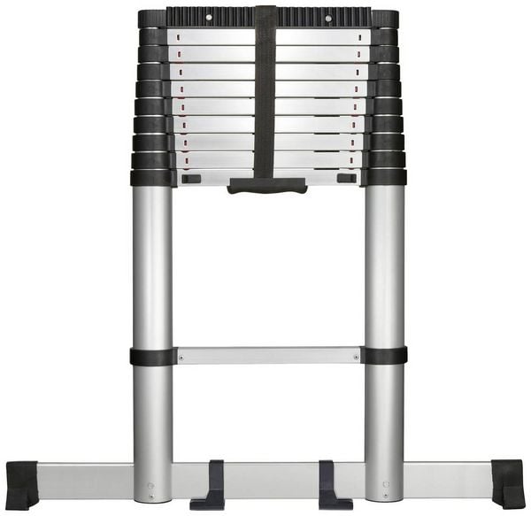 Produktbild: TOOLCRAFT TO-7868814 Aluminiumlegierung Teleskopleiter Montage ohne Werkzeug Arbeitsh&ouml;he (max.): 3.93 m Aluminium EN 131 10.1 kg