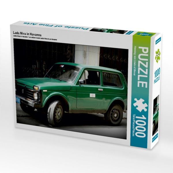 CALVENDO Puzzle Lada Niva in Havanna | 1000 Teile Lege-Größe 64x48cm Foto-Puzzle für glückliche Stunden
