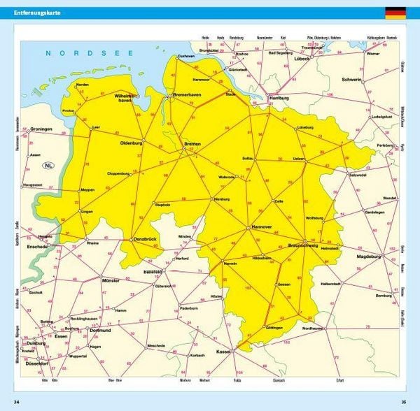 Produktbild: ADAC Bundesl&auml;nderkarte Deutschland 03 Niedersachsen, Bremen 1:300.000