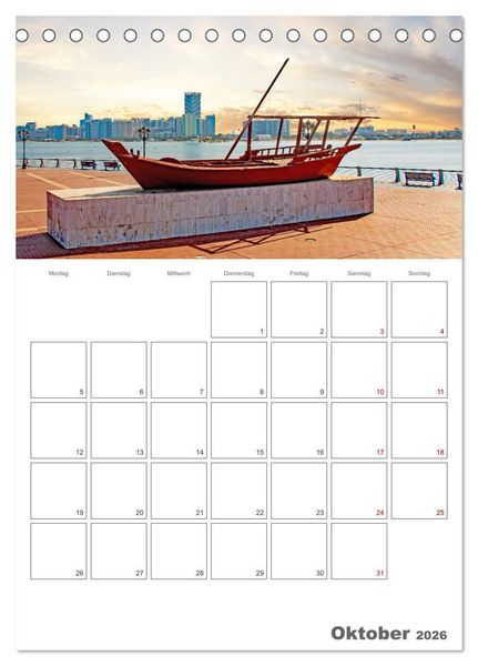 Produktbild: Abu Dhabi - Reiseplaner (Tischkalender 2026 DIN A5 hoch), CALVENDO Monatskalender