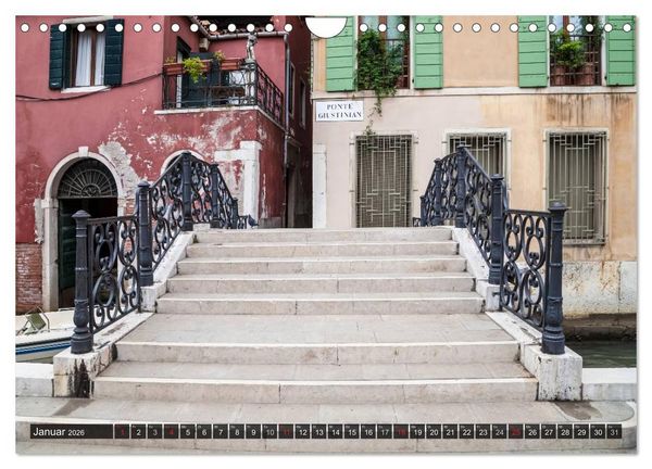 Produktbild: VENEDIG charmante Details (Wandkalender 2026 DIN A4 quer), CALVENDO Monatskalender