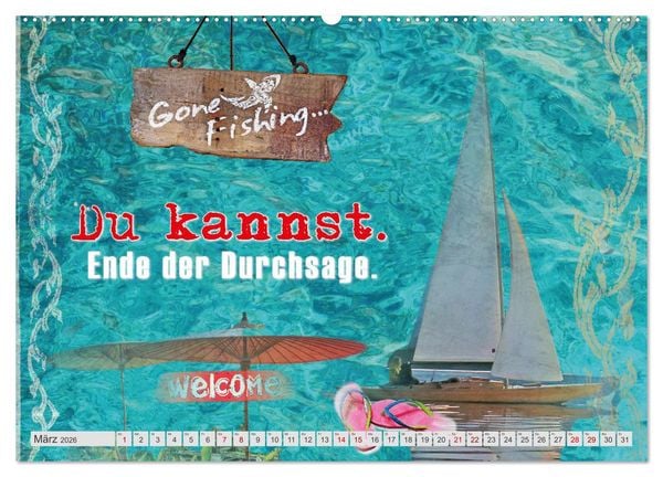 Produktbild: Stop dreaming start doing - H&ouml;r auf zu tr&auml;umen und mach es einfach (hochwertiger Premium Wandkalender 2026 DIN A2 quer), Kunstdruck in Hochglanz