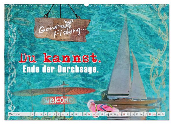Produktbild: Stop dreaming start doing - H&ouml;r auf zu tr&auml;umen und mach es einfach (Wandkalender 2026 DIN A2 quer), CALVENDO Monatskalender