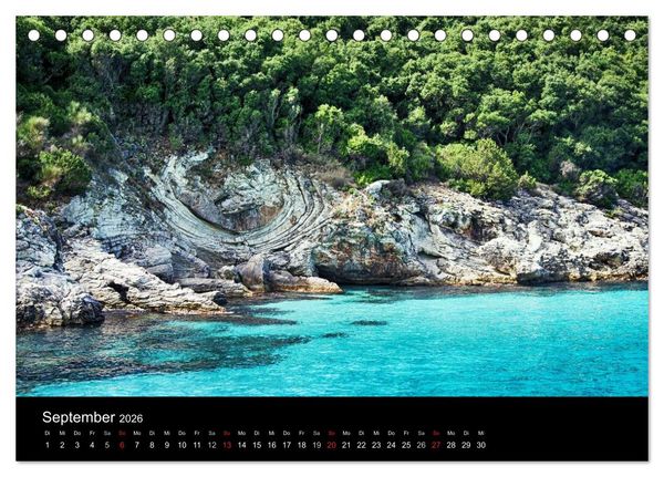 Produktbild: Von Korfu bis Antipaxos (Tischkalender 2026 DIN A5 quer), CALVENDO Monatskalender