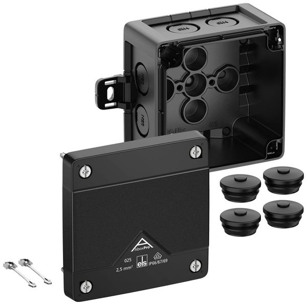 Produktbild: Spelsberg 40200101 Abzweigkasten (L x B x H) 92 x 92 x 60mm Schwarz IP66, IP67, IP69 1St.
