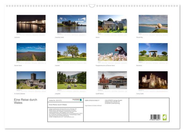 Produktbild: Eine Reise durch Wales (Wandkalender 2026 DIN A2 quer), CALVENDO Monatskalender