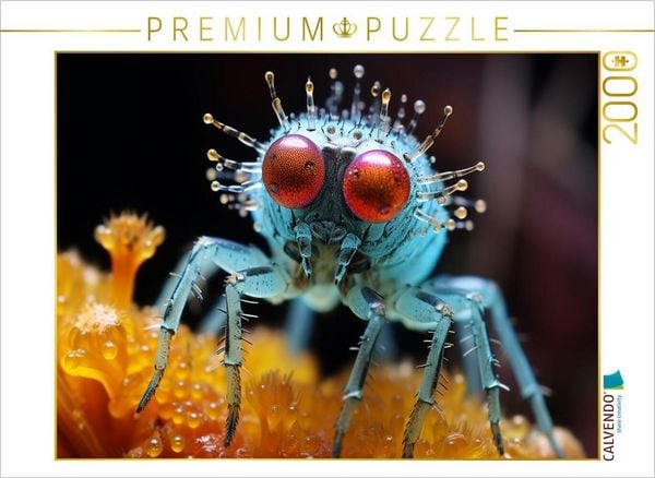 CALVENDO Puzzle Puck die Stubenfliege - Mikroorganismen | 2000 Teile Lege-Größe 90x67cm Foto-Puzzle für glückliche Stunden