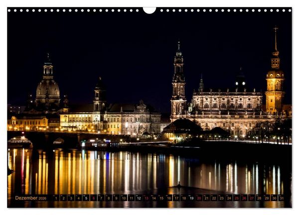 Produktbild: Eine Nacht in Dresden (Wandkalender 2026 DIN A3 quer), CALVENDO Monatskalender