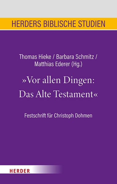 Produktbild: Vor allen Dingen: Das Alte Testament