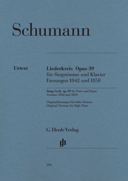 Produktbild: Robert Schumann - Liederkreis op. 39, nach Eichendorff, Fassungen 1842 und 1850