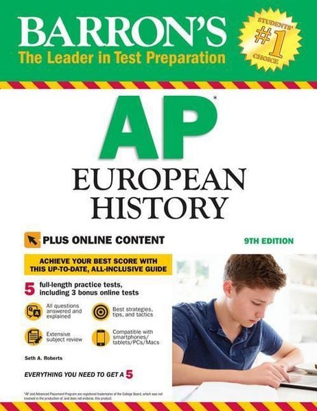 Produktbild: Roberts, S: Barron's AP European History with Online Tests