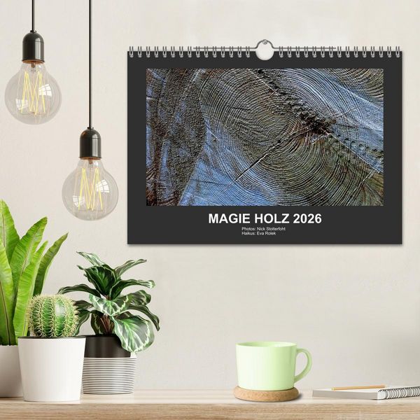 Produktbild: MAGIE HOLZ 2026 (Wandkalender 2026 DIN A4 quer), CALVENDO Monatskalender