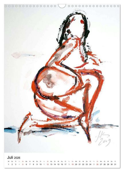 Produktbild: Erotische Aquarelle (Wandkalender 2026 DIN A3 hoch), CALVENDO Monatskalender