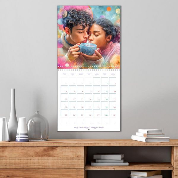 Produktbild: A cup of coffee - Is when happiness begins (Wall Calendar 2026 12 &times; 12 Inch) CALVENDO 12 Month Wall Calendar