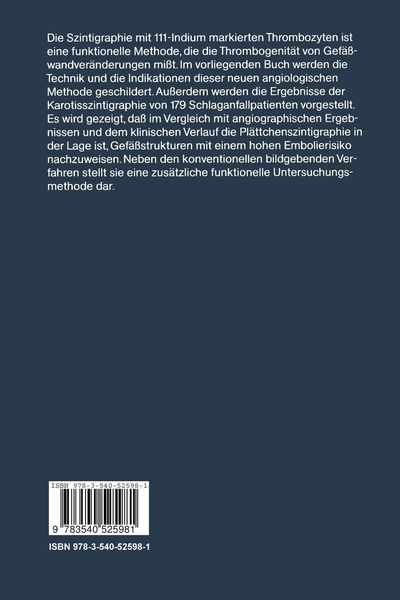 Produktbild: Thrombozytenszintigraphie bei zerebrovaskul&auml;ren Erkrankungen