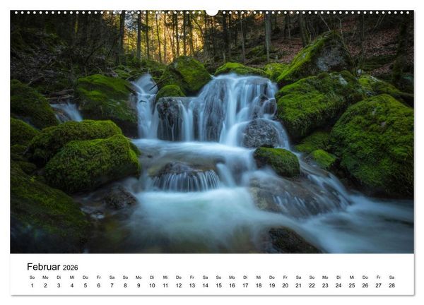 Produktbild: Wasserfallwelt Schweiz (hochwertiger Premium Wandkalender 2026 DIN A2 quer), Kunstdruck in Hochglanz