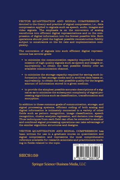 Produktbild: Vector Quantization and Signal Compression