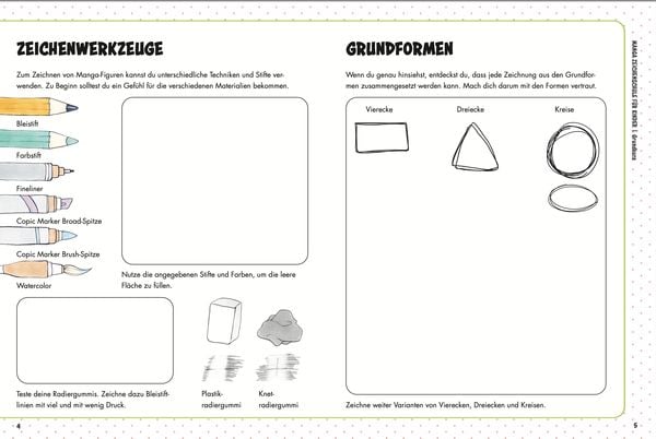 Manga-Zeichenschule für Kinder Übungsbuch