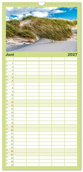 Produktbild: Familienplaner 2027 - Reise entlang der polnischen Oststee mit 5 Spalten (Wandkalender, 21 x 45 cm) CALVENDO