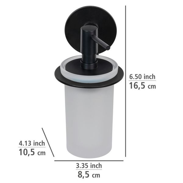 Produktbild: Turbo-Loc&reg; Seifenspender Mod. Bivio Black matt, aus satiniertem Glas