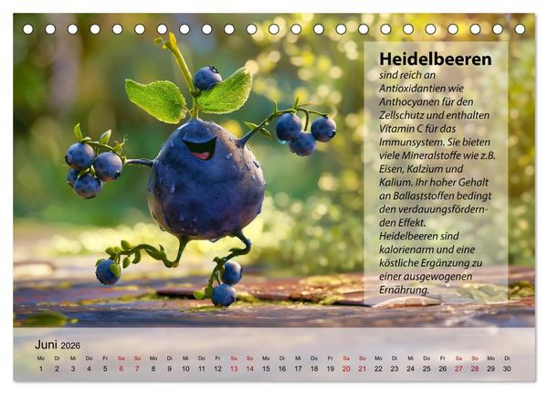 Produktbild: Tanzende Fr&uuml;chtchen (Tischkalender 2026 DIN A5 quer), CALVENDO Monatskalender