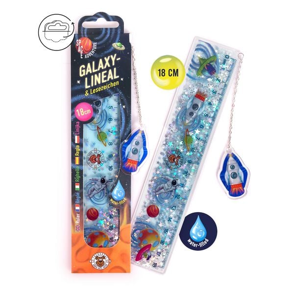 Produktbild: Space Galaxy Lineal Lesezeichen 18cm