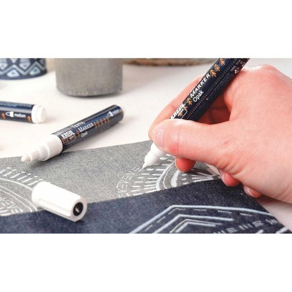 Produktbild: KREUL Textilmarker Black & White schwarz/wei&szlig; 4 St&uuml;ck Kartonetui