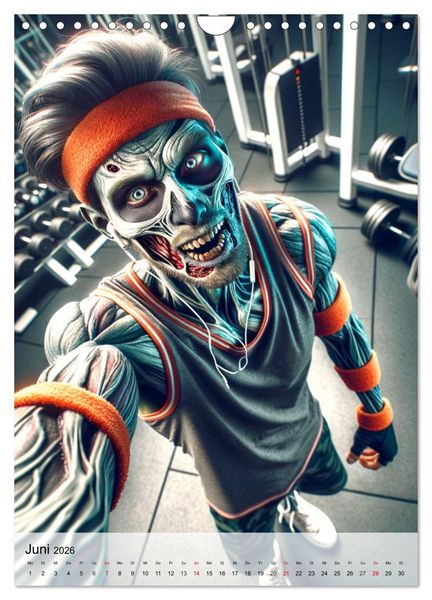 Produktbild: Zombie Selfies - Ein humorvoller Blick auf das untote Dasein (Wandkalender 2026 DIN A4 hoch), CALVENDO Monatskalender