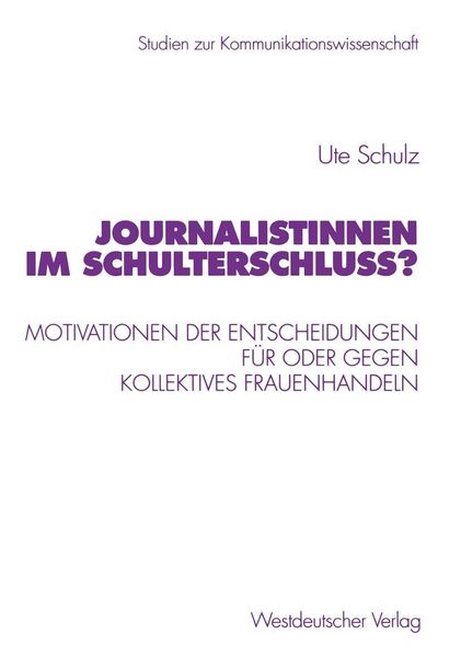 Produktbild: Journalistinnen im Schulterschluss?