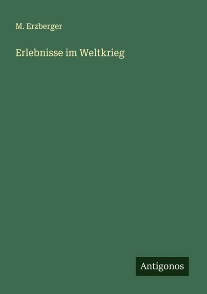 Produktbild: Erlebnisse im Weltkrieg