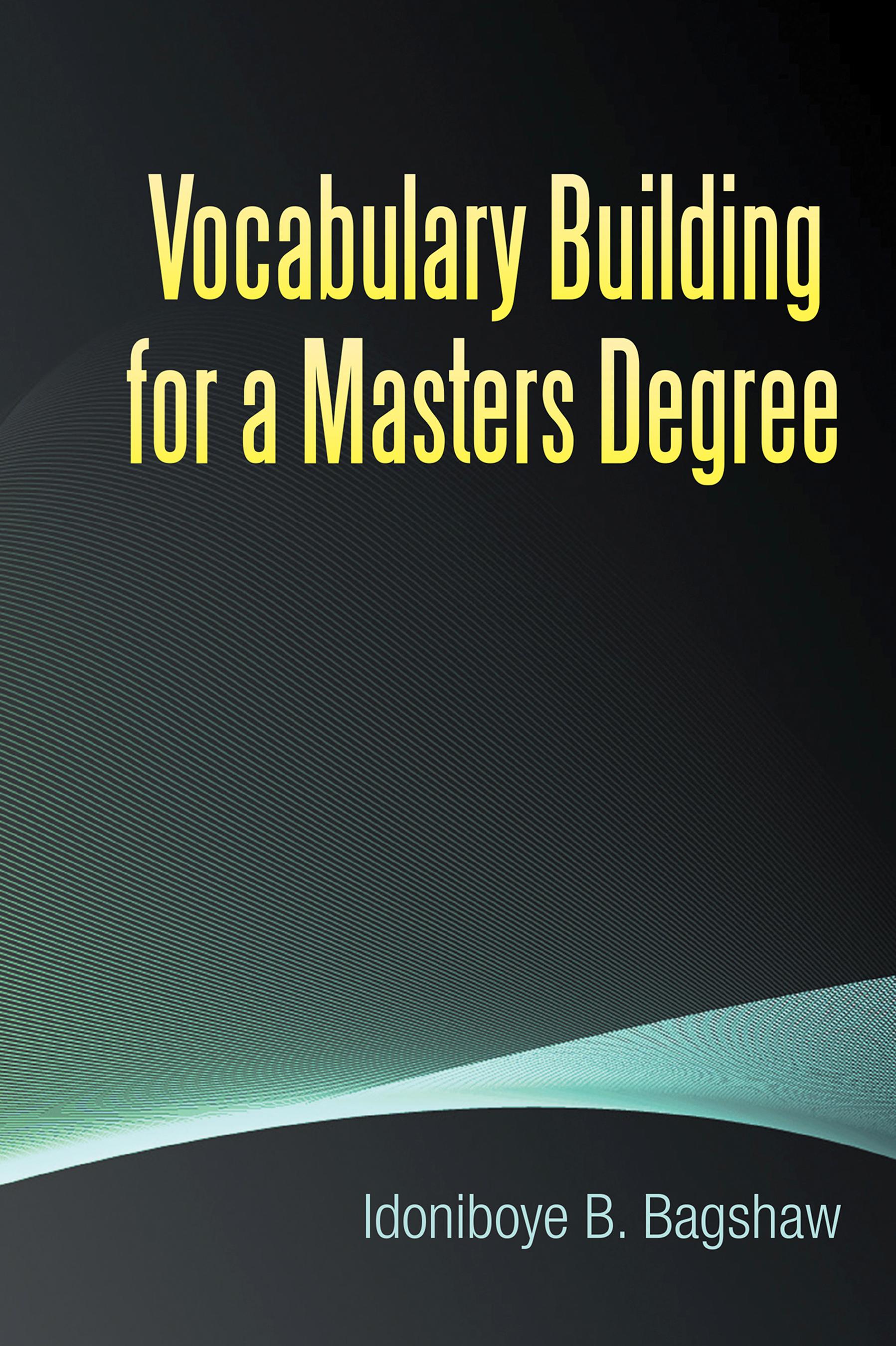Produktbild: Vocabulary Building for a Masters Degree