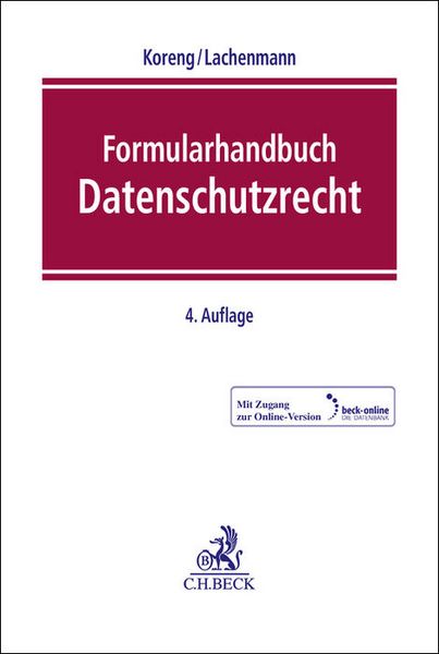 Produktbild: Formularhandbuch Datenschutzrecht